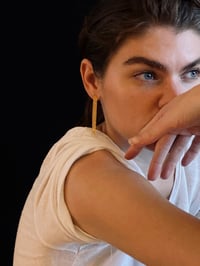 Image 1 of WOVEN EARPIECES GOLD