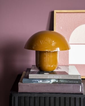 Image of Lampe champignon moutarde 