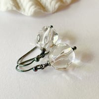 Image 2 of Crystal Clear Faceted Earrings