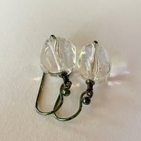 Image 3 of Crystal Clear Faceted Earrings