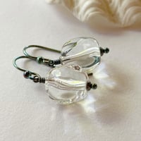 Image 1 of Crystal Clear Faceted Earrings