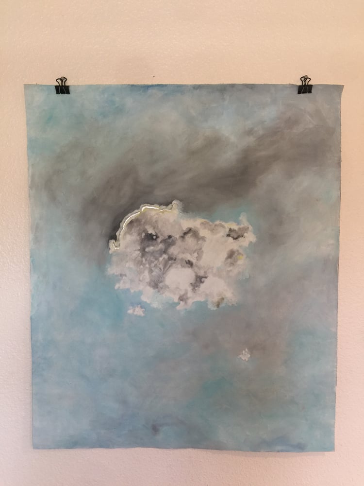 Image of Cloud with Silver Lining Painted Tapestry