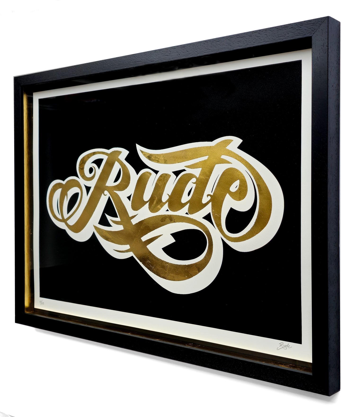 Image of 'RUDE'  (Gold leaf) by Isie