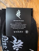 NINE TAILS TATTOO / FUDO-MYO-O Socks BLACK&White