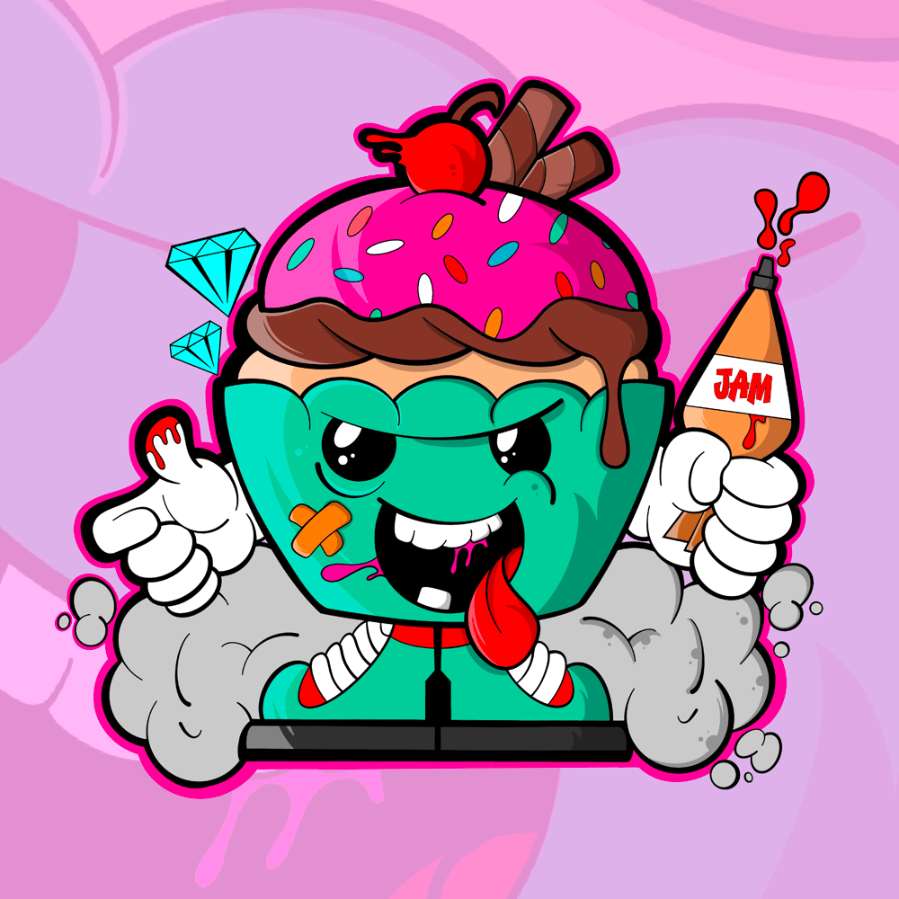 Image of Cupcake Character Mascot