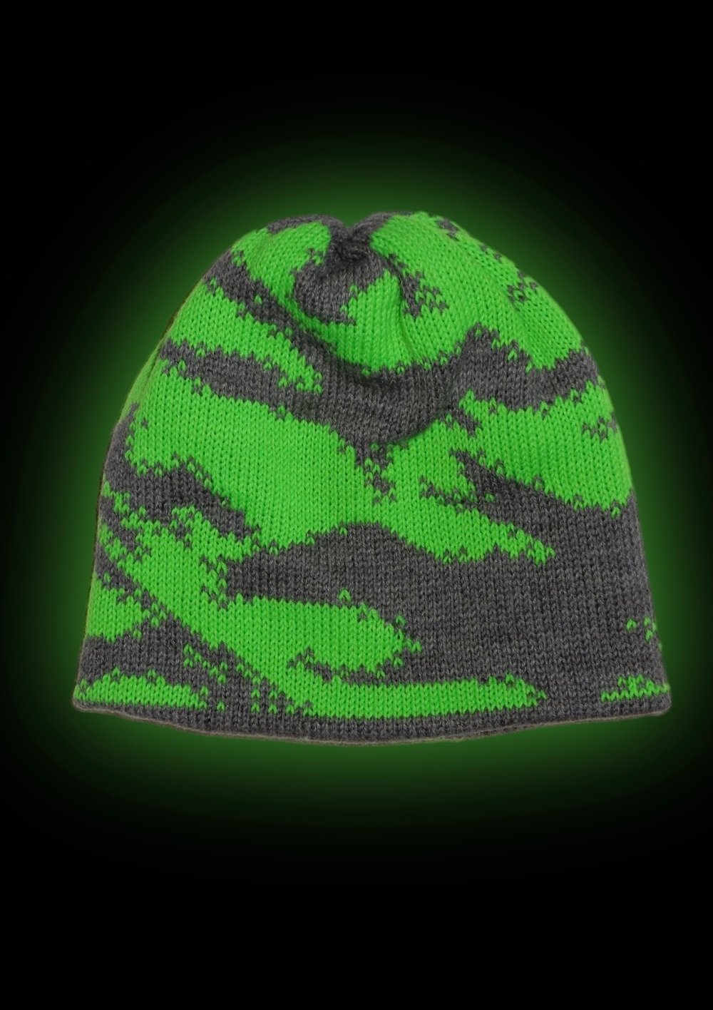 Beanie Drop_2.0_Green and Grey