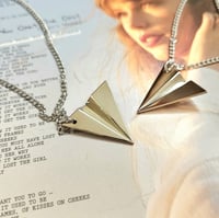 Image 2 of Paper Airplane Necklace
