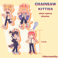 Image 1 of Chainsaw Kitties Charms