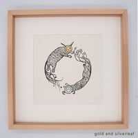 Image 3 of Sunbear and Moontilope - unlimited Linoprint 