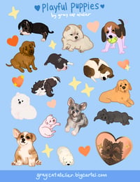 Image 2 of Playful Puppies Sticker Sheet