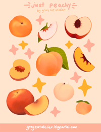 Image 3 of Just Peachy Sticker Sheet