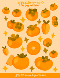 Image 2 of Persimmon Sticker Sheet