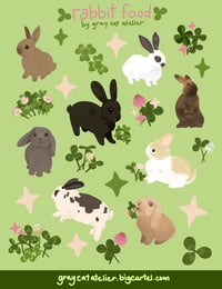 Image 3 of Rabbit Food Sticker Sheet