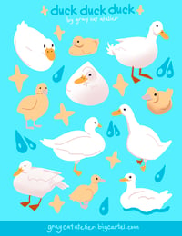 Image 3 of Duck Duck Duck Sticker Sheet