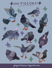 Image 3 of Oh! Pigeons! Sticker Sheet