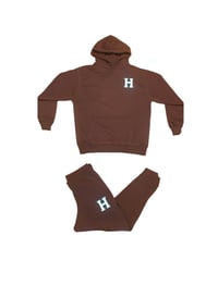 Image of Hustle “H” Varsity Sweatsuit (Beef n Broccoli)