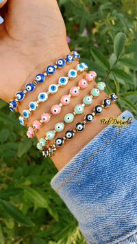 Image 1 of Evil Eye Slider Bracelets 