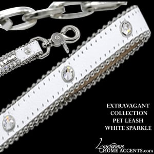 Image of Pet Leash Swarovski Crystal Whte Sparkle