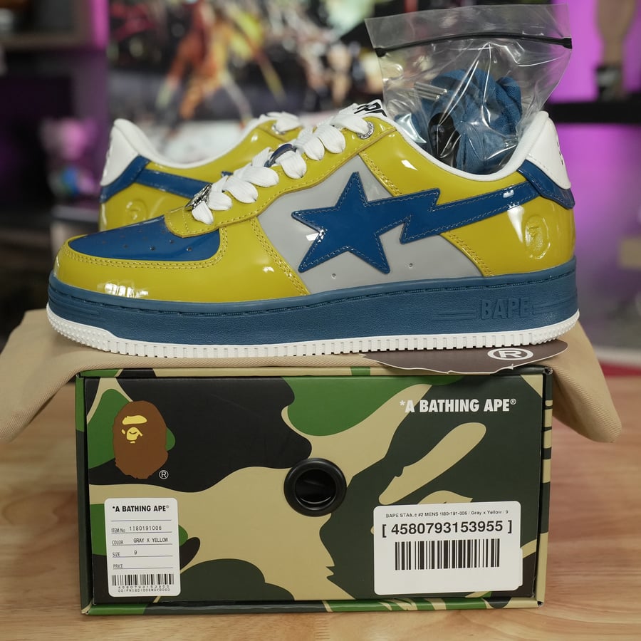 Image of A Bathing Ape Bape Sta Nostalgic Blue Yellow