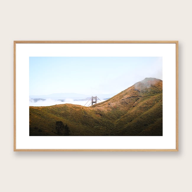 Golden Gate Bridge - 24x16" (Oak Frame)