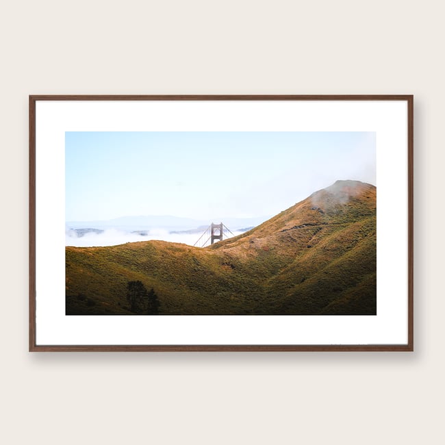 Golden Gate Bridge - 24x16" (Walnut Frame) 