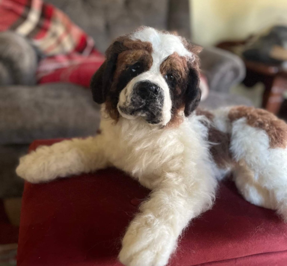 Life Size St Bernard Cuddly Toy 9