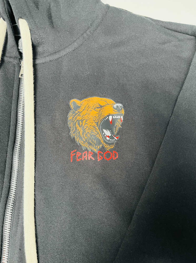 Image of "FEAR GOD" FOOLISHNESS PODCAST  Zipper Hoodie.