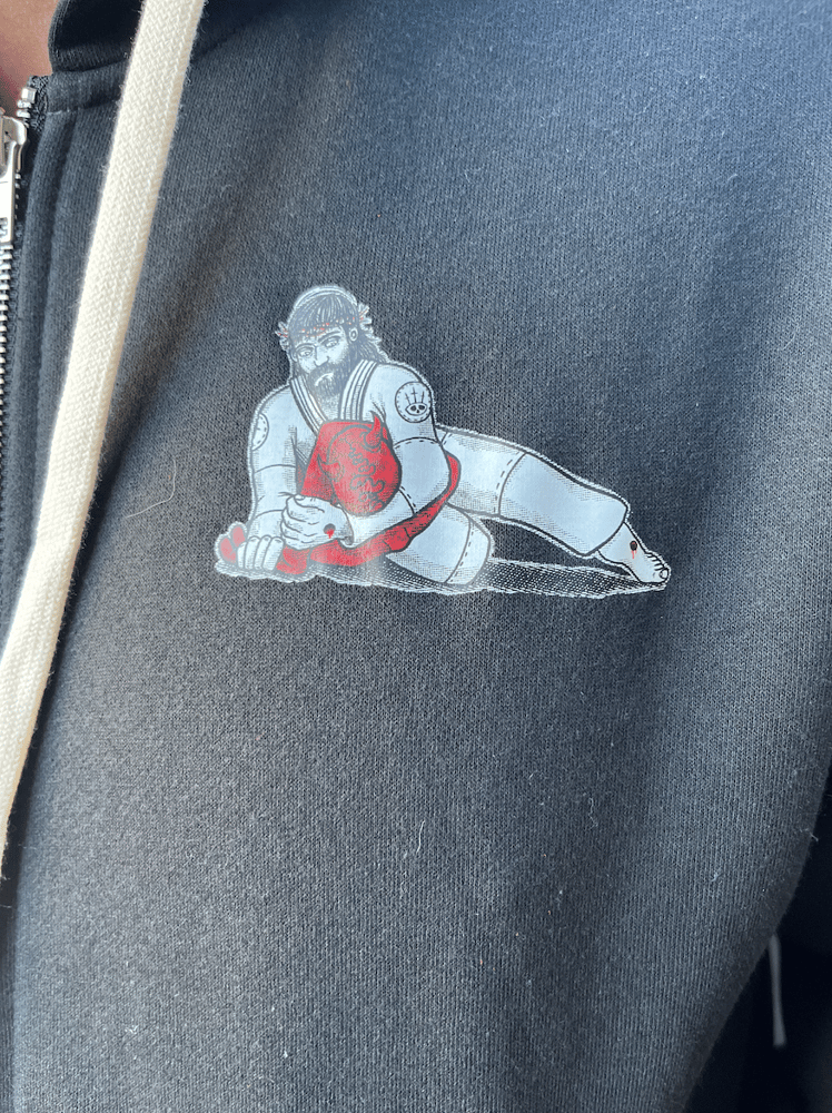Image of "SUBMITTING DEATH" FOOLISHNESS PODCAST  Zipper Hoodie.