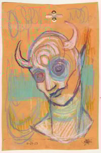 Horned - Original 2D art experiment on envelope