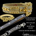 Image of Pet Collar and Leash Swarovski Crystal Gold Silver