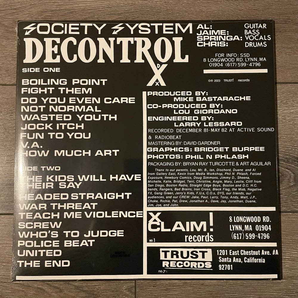 Image of SS Decontrol - The Kids Will Have Their Say Vinyl LP