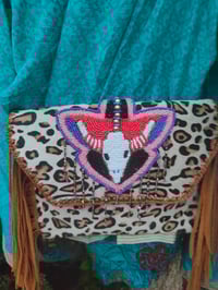 Image 15 of Barca Bag - cream leopard with trim  wear in waist or cross body