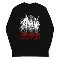 Image 1 of ABSU - BARATHRUM V.I.T.R.I.O.L. WHITE/RED - LONG SLEEVE T-SHIRT (BLACK, RED)