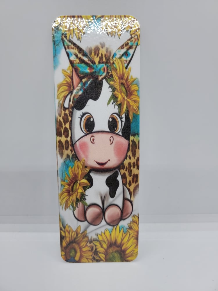 Image of Headband Sunflower Cow Bookmark