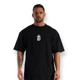 Image of BLACK ICON HEAVY OVERSIZED TEE