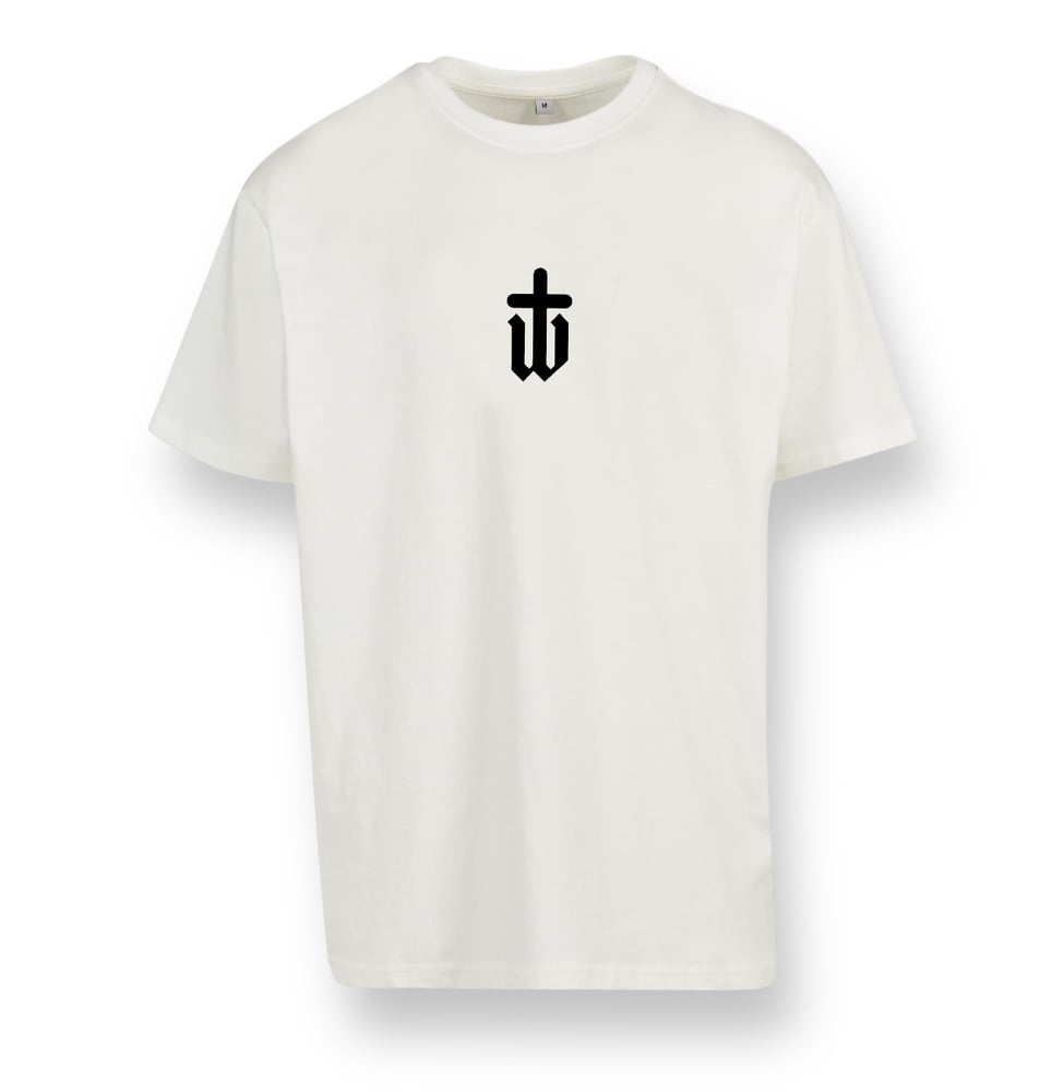 Image of WHITE ICON HEAVY OVERSIZED TEE
