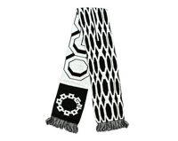 Image 1 of "FUẞBALL" DUAL SIDED SCARF *** BLACK / WHITE