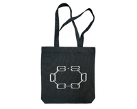 Image 1 of "STEEL CHAIN LINK" TOTE BAG *** BLACK / CHROME