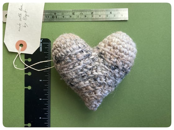 Image of Gift a Medium Handmade Wool Crochet Heart #14