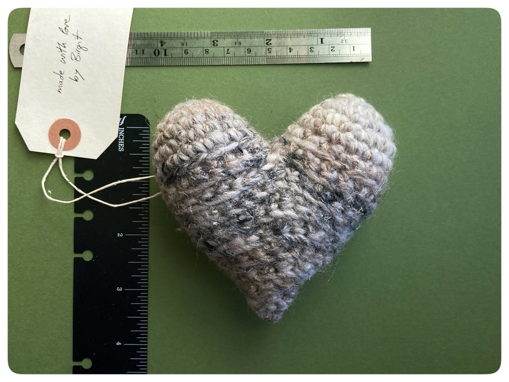 Image of Gift a Medium Handmade Wool Crochet Heart #14