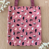 Image 1 of bean cat tote bag