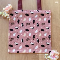 Image 3 of bean cat tote bag