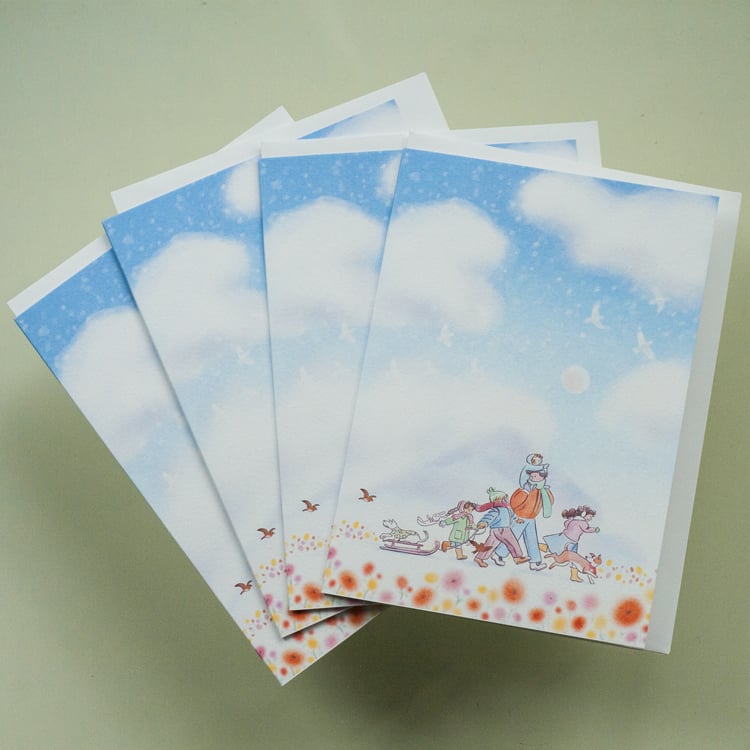 Image of Winter to Spring cards <br> Set of 4