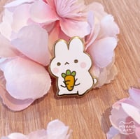 carrot bun enamel pin