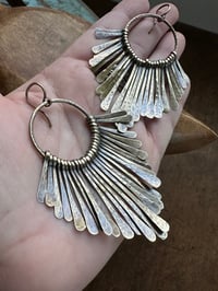 Image 5 of Fringed Brass Soleil earrings n2