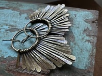 Image 4 of Fringed Brass Soleil earrings n2