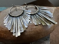 Image 2 of Fringed Brass Soleil earrings n2