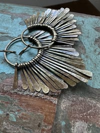 Image 1 of Fringed Brass Soleil earrings n2