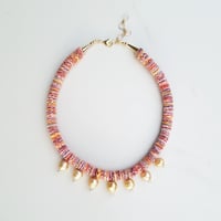 Image 1 of Rainbow Shells & Gold Pearl Necklace