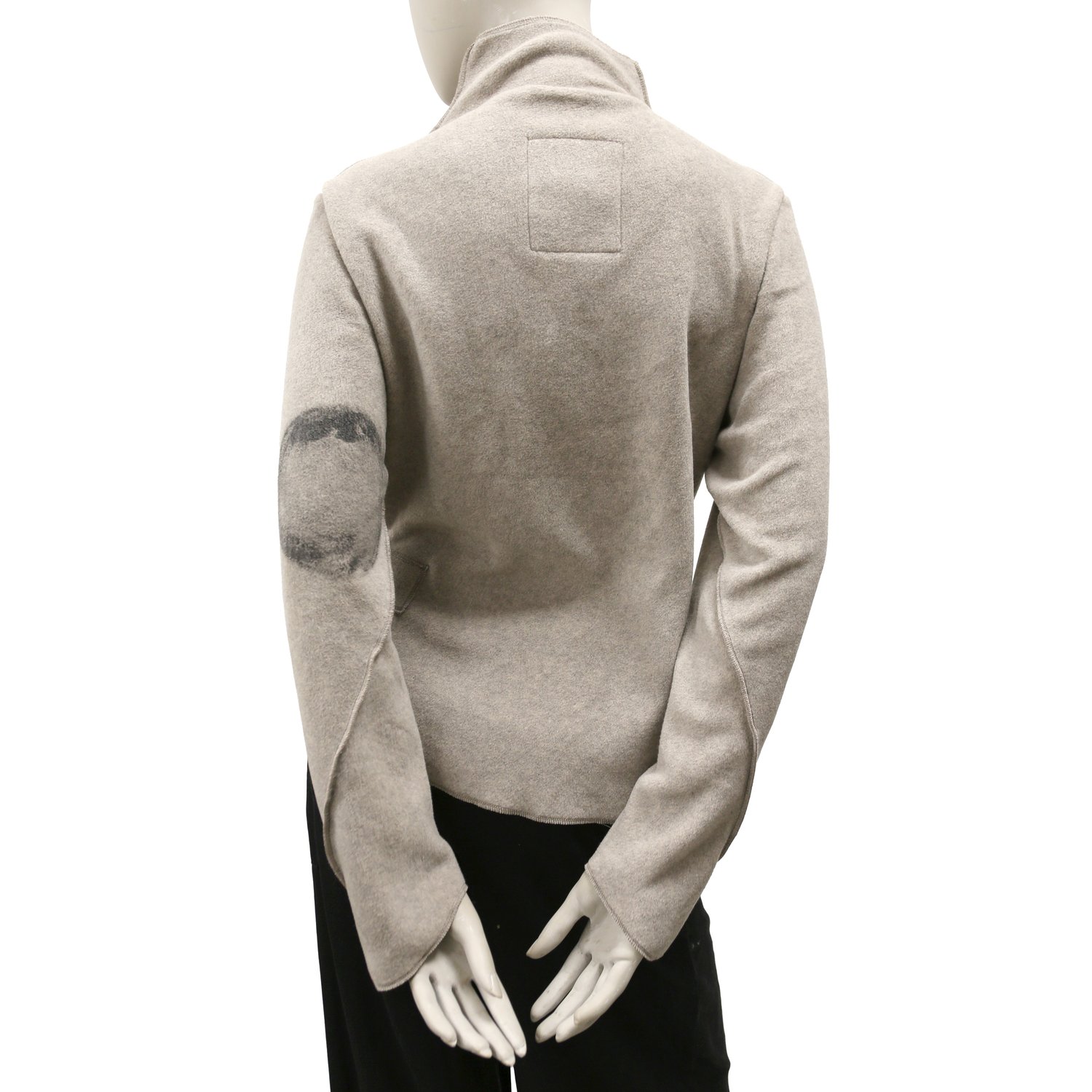 Image of LUXURY BEIGE ECO-FRIENDLY FLEECE JACKET WITH DOTS